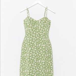 Nastygal floral bustier dress